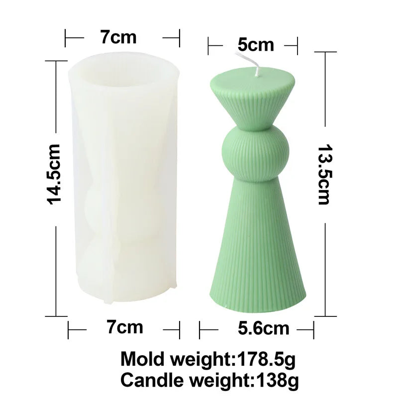 Cylindrical Tall Pillar Candle Molds