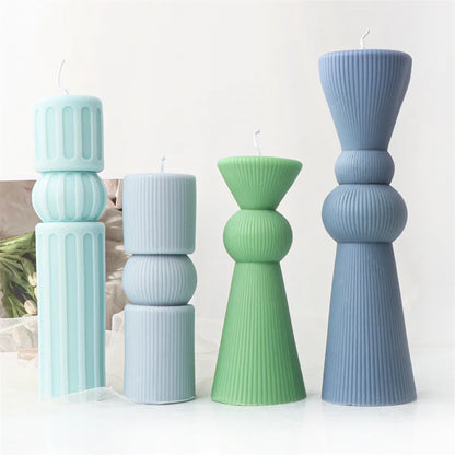 Cylindrical Tall Pillar Candle Molds