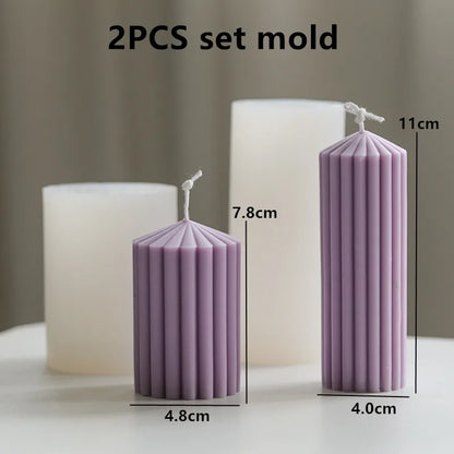 Cylindrical Tall Pillar Candle Molds