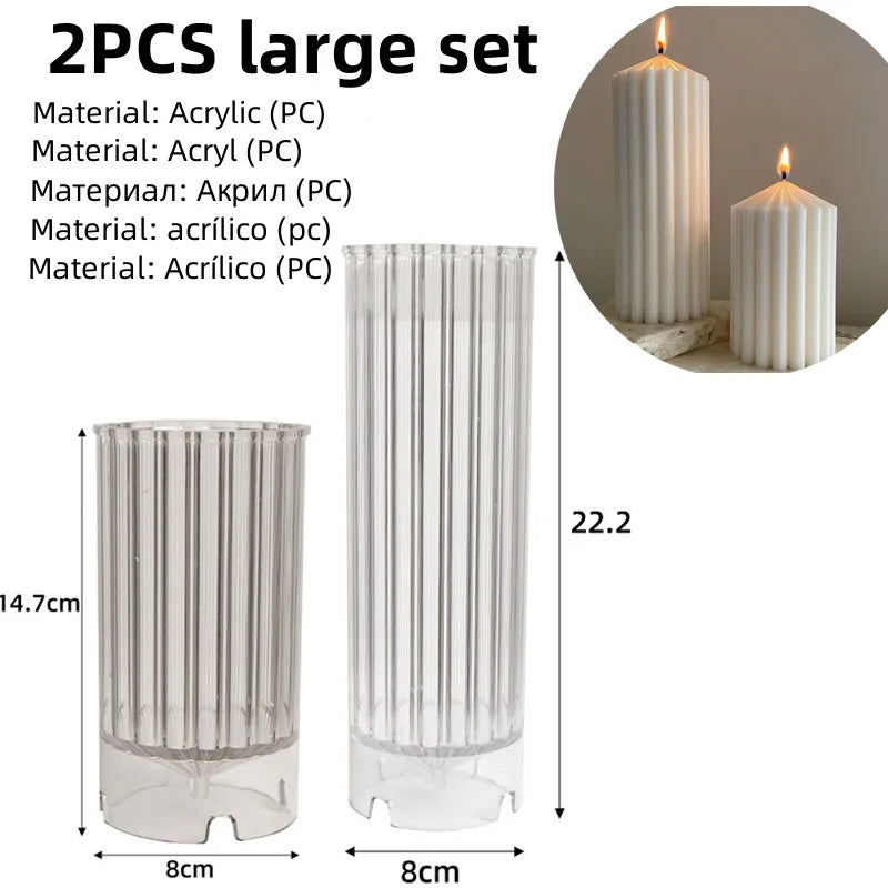 Cylindrical Tall Pillar Candle Molds